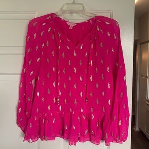 LILLY PULITZER- hot pink top